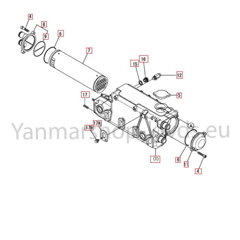 Yanmar Wärmetauscher für 4JH4AE – Bild 3